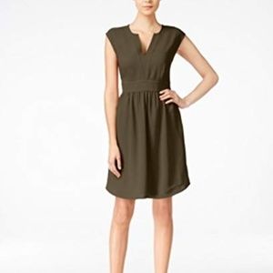 Maison Jules Cap-Sleeve Fit & Flare Dress XL